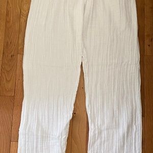 Lotus and Luna White Cotton Pants Size S/M